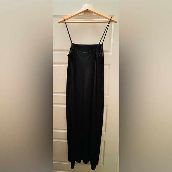 NWT ZARA Black Sleeveless Minimalist Midi Dress - Picture 2 of 9